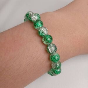 Green beaded bracelet